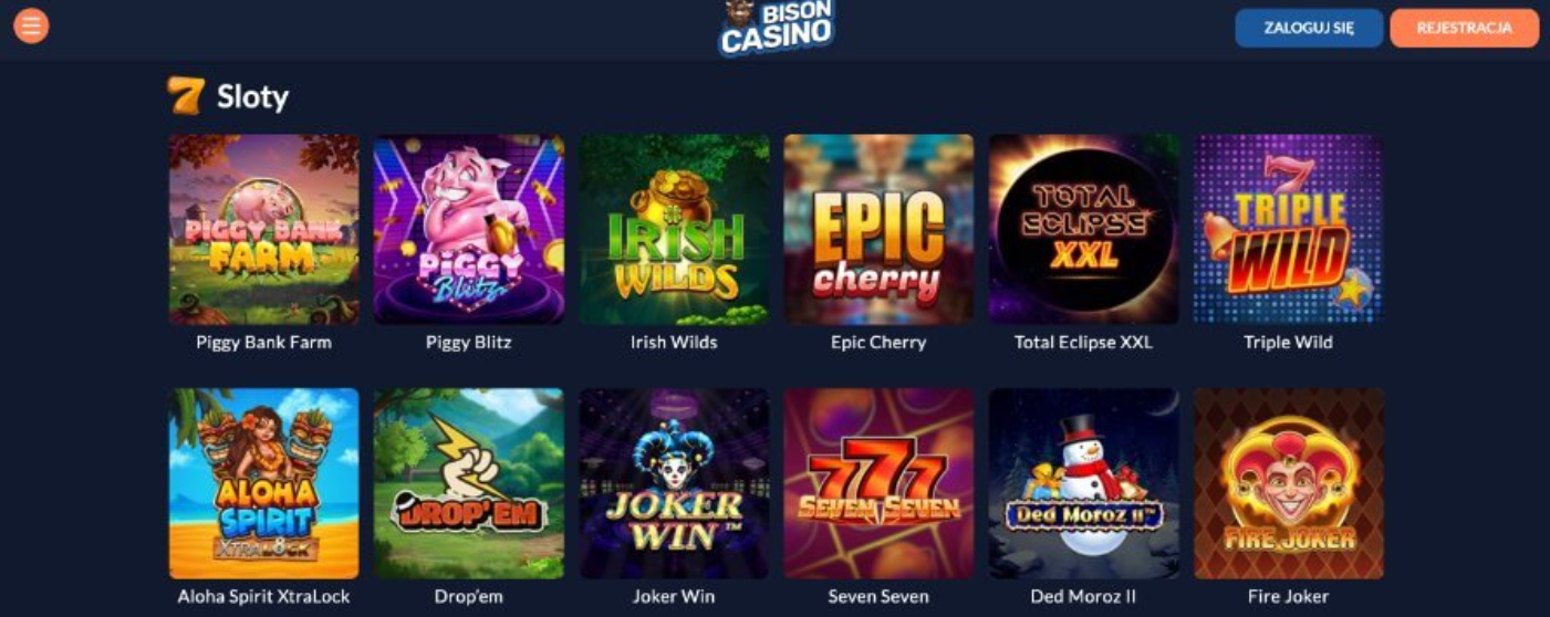 Bison Casino – recenzja 2025 bonusy bez depozytu, kod promocyjny i opinie graczy 2