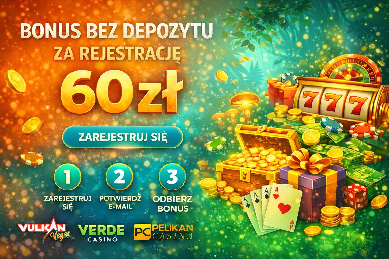 60 zł bonus bez depozytu